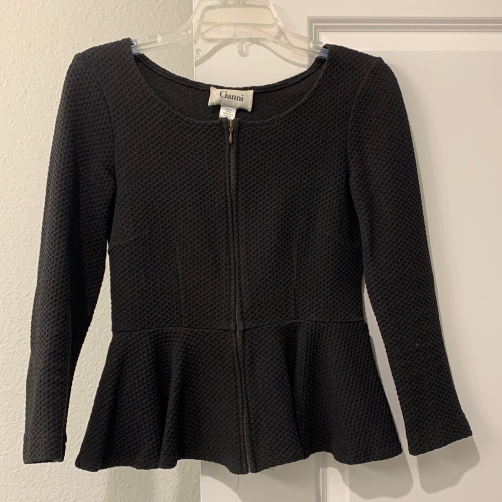 Black dress top by Ganni